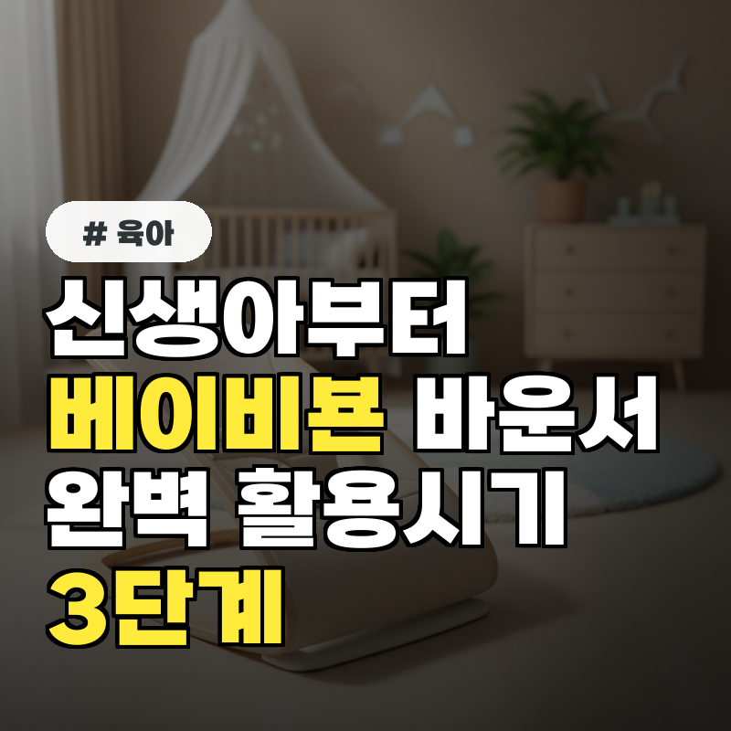 신생아부터 베이비뵨 바운서, 완벽 활용시기 3단계