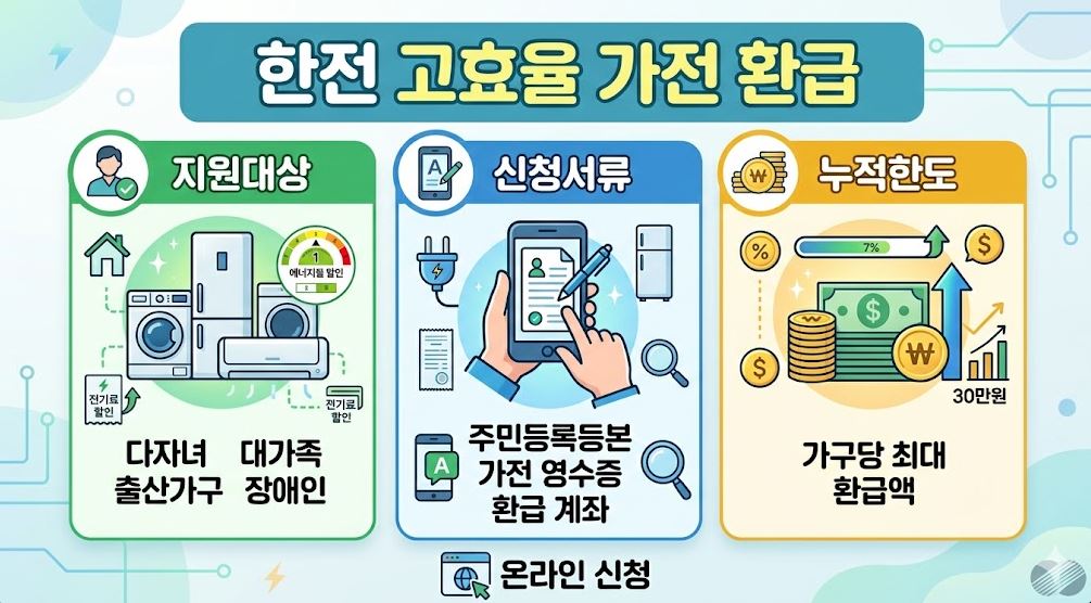 한전 고효율 가전 환급 썸네일 사진