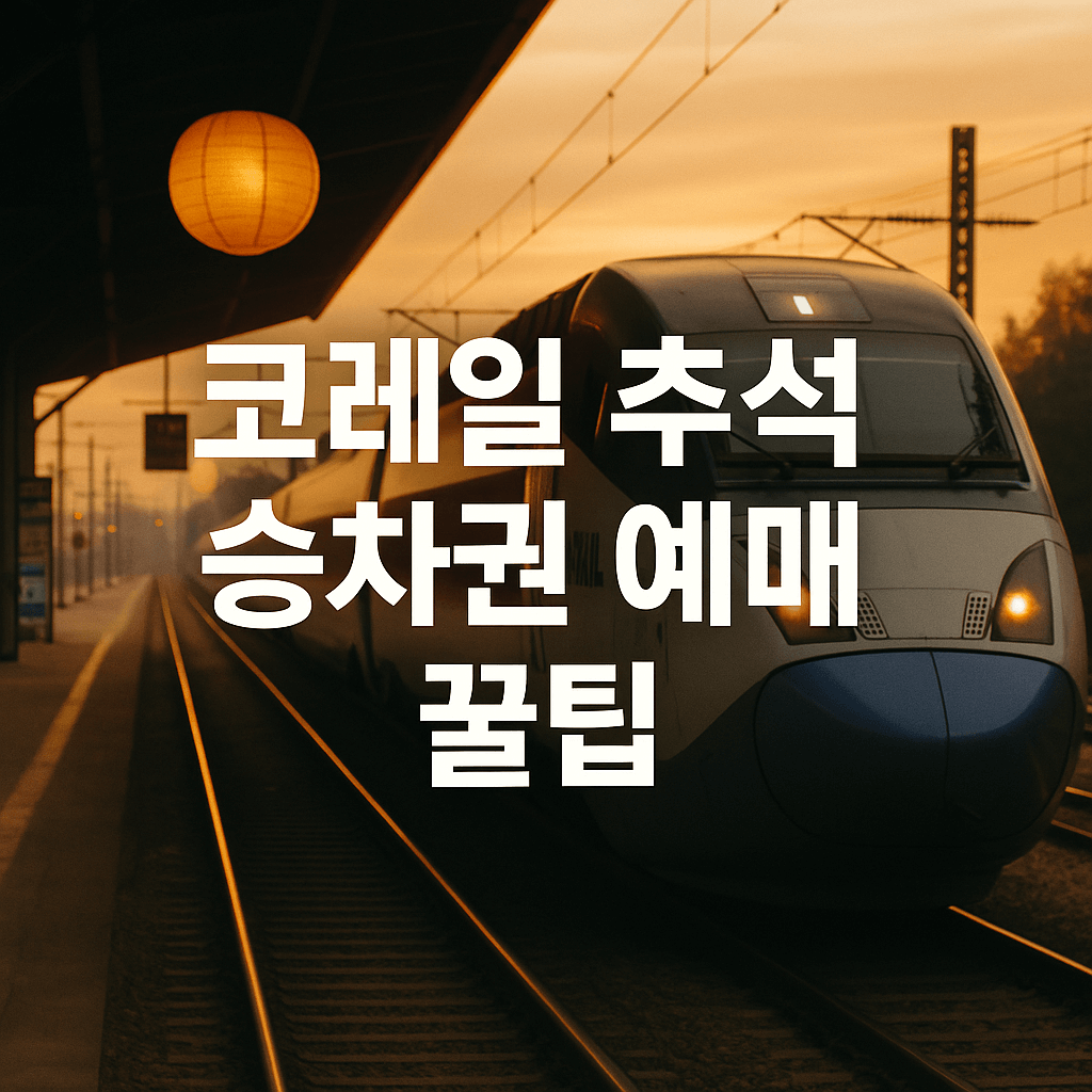 코레일 추석 승차권 예매 방법