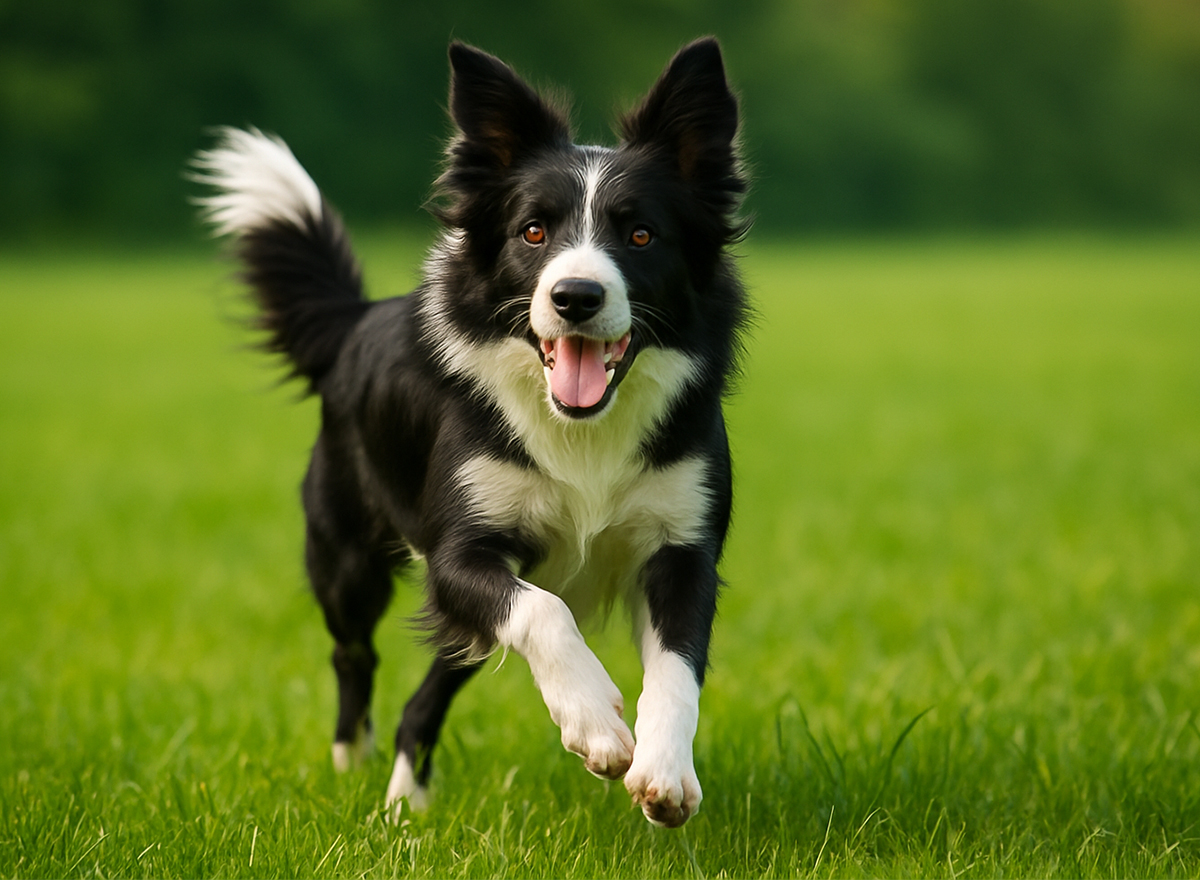 초원을 뛰어 노는 보도콜리