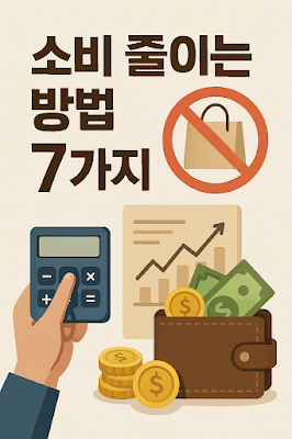 소비 줄이는 방법 7가지