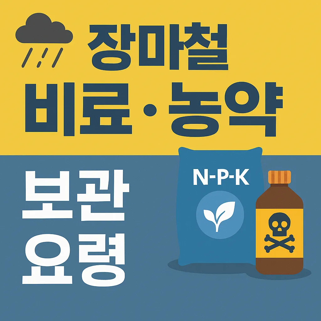 농업경제학 : 장마철, 비료&middot;농약 이렇게 보관하세요!