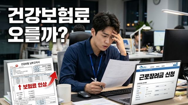 근로장려금 수령 후 건강보험료 상승 여부 설명 이미지
