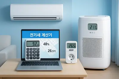 에어컨 제습 전기세 계산: 제습기 전기세 비교, 에어컨 제습 요금