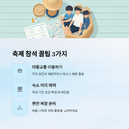 축제 참석 꿀팁 3가지