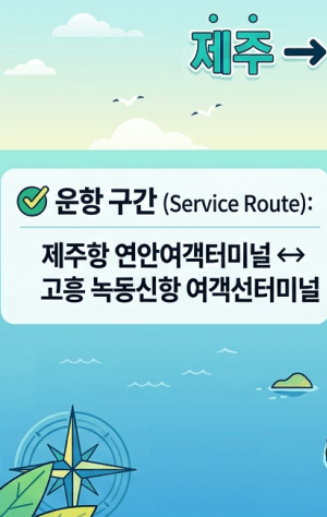 제주에서 고흥가는배