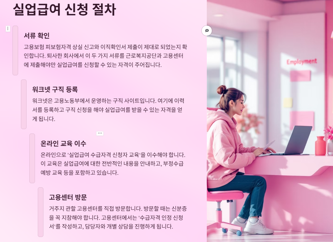 실업급여 신청철자