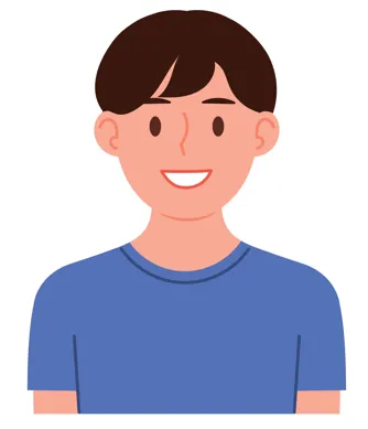 밝게 웃고 있는 청년