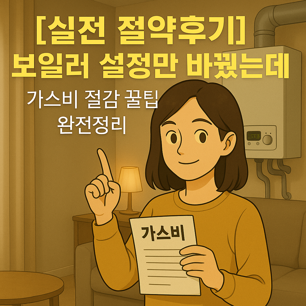 [실전 절약후기] 보일러 설정만 바꿨는데 ｜ 가스비 절감 꿀팁 완전정리