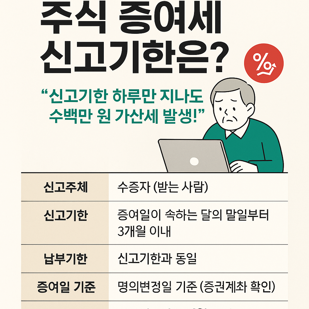 주식 증여세 신고기간