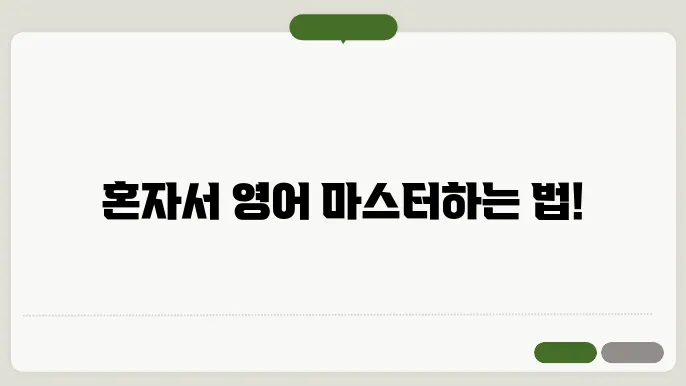 영어공d80혼자하기 정보 총정리