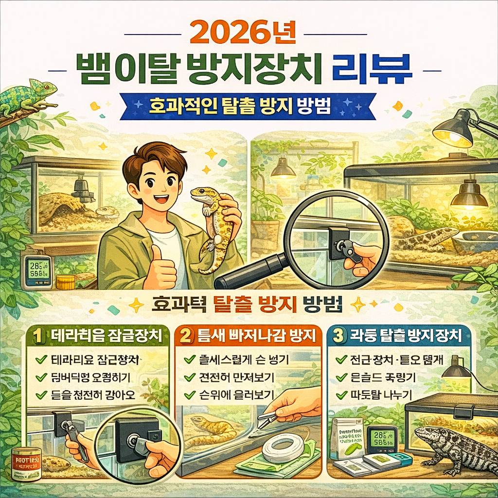 2026 뱀 이탈 방지장치 리뷰 | 효과적인 탈출 방지 방법