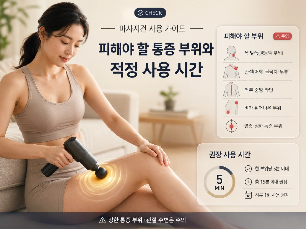 마사지건 고르기 전 피해야 할 통증 부위와 사용 시간