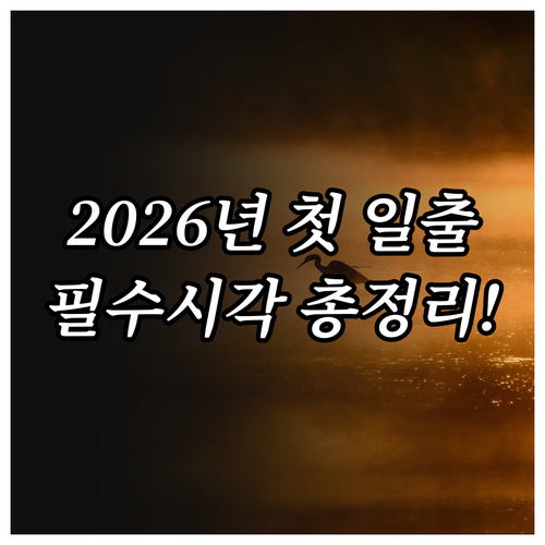 2026년 붉은 말의 해 새해 첫 일..