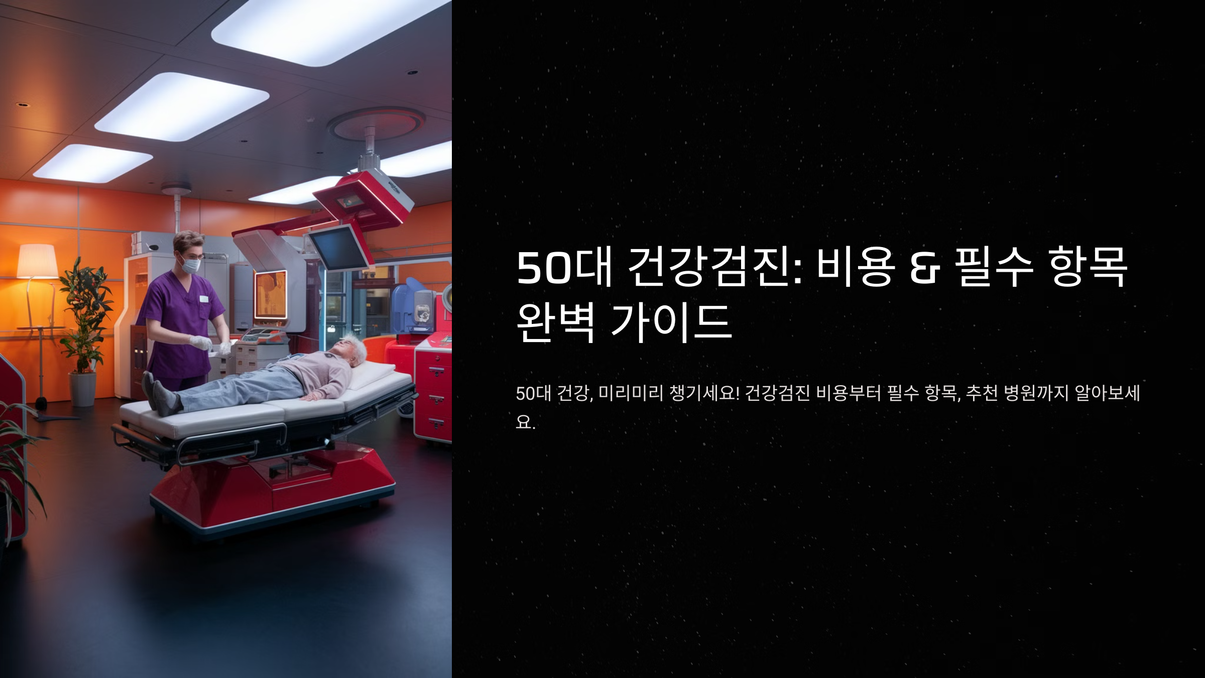 50대 건강검진 비용과 필수 항목