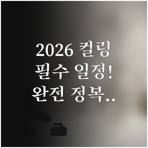 2026 동계올림픽 컬링 믹스더블 단..