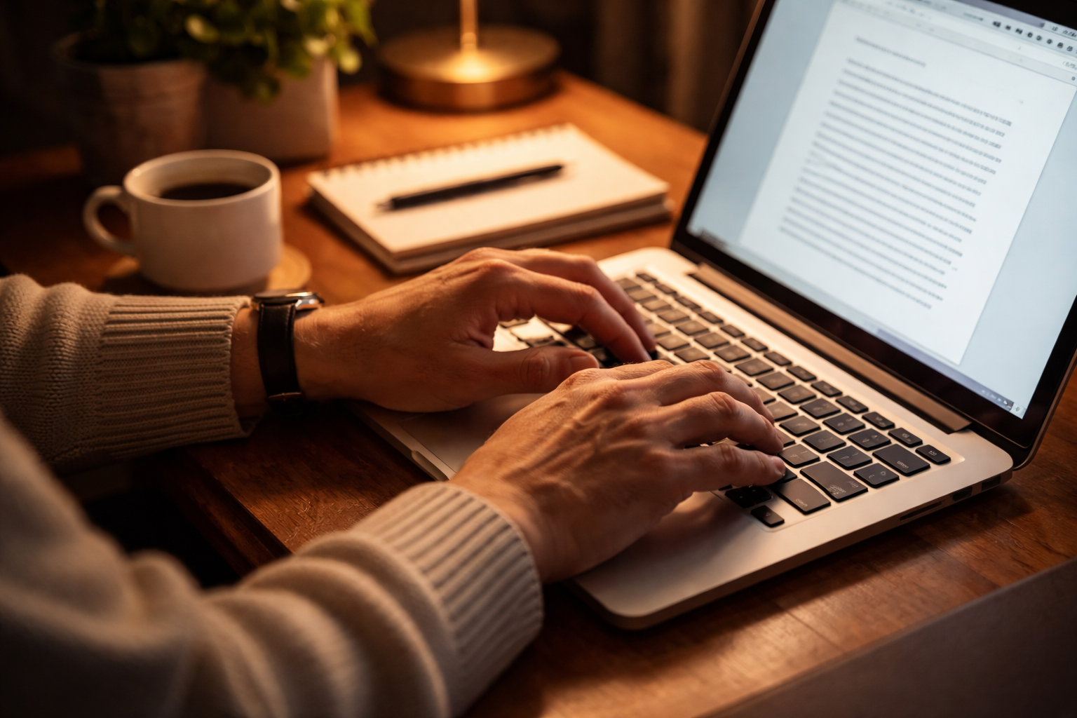 노트북으로 작업