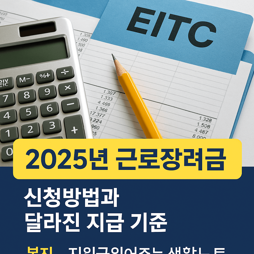 2025년 근로장려금 신청방법과 달라진 지급 기준