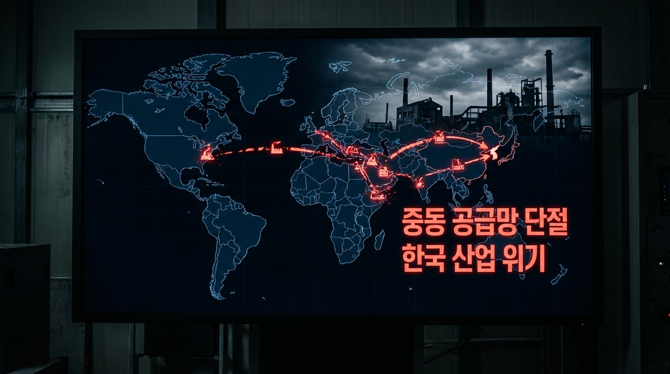 중동 전쟁 확산으로 인한 글로벌 공급망 단절과 한국 산업 타격
