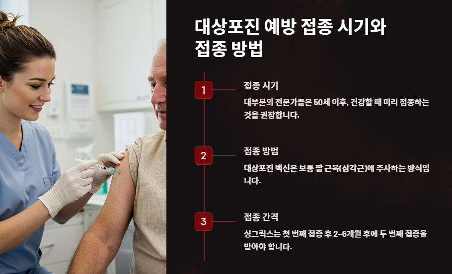 대상포진 예방 접종 시기와 접종 방법