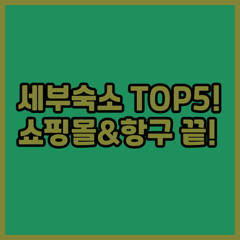세부 시티 쇼핑몰 연결된 호텔부터 항..