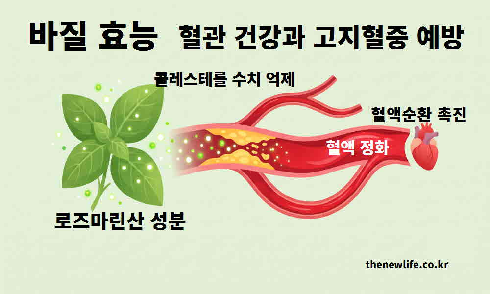 바질 효능 혈관 건강 고지혈증 예방