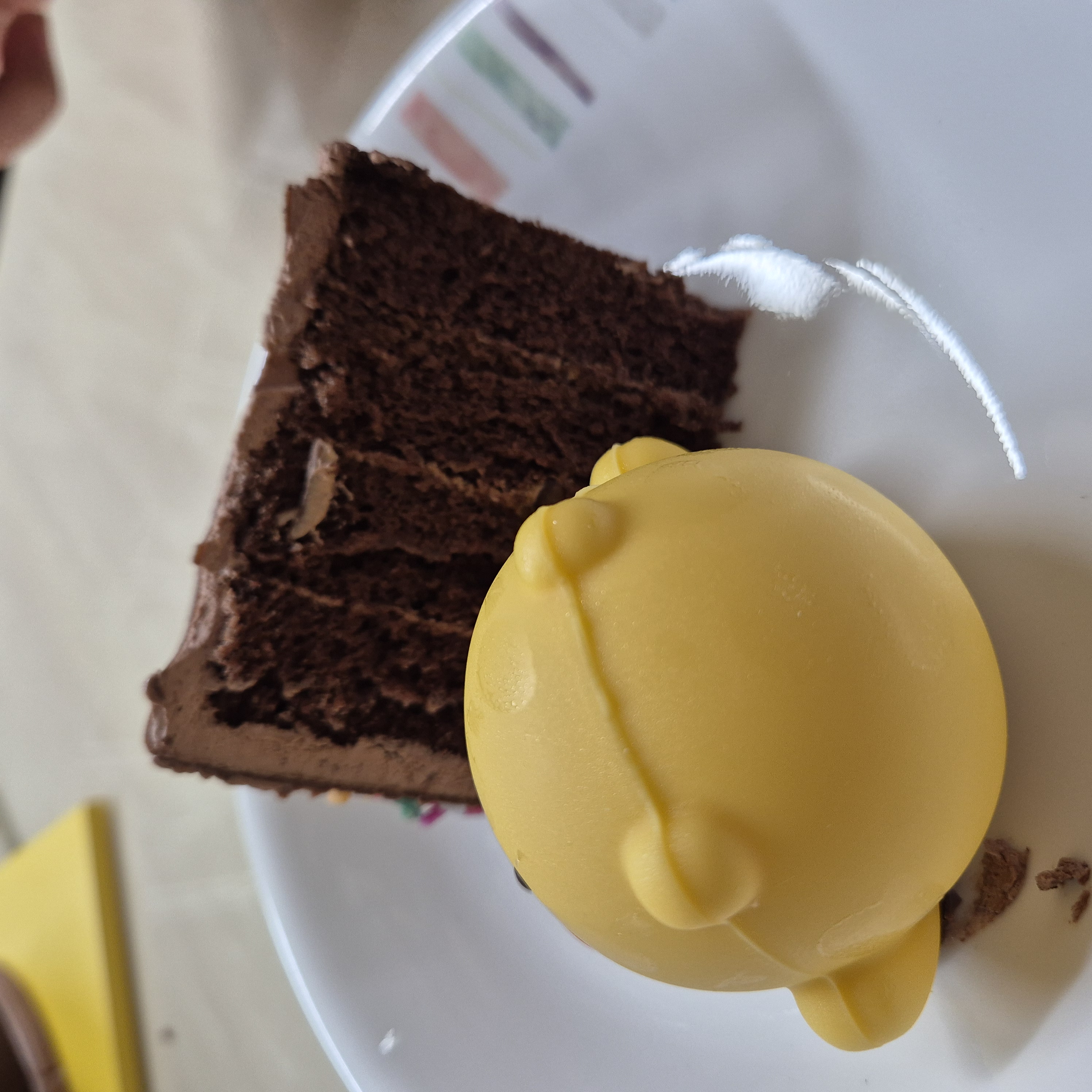 춘식이 케이크 캐릭터도 초콜릿이다.