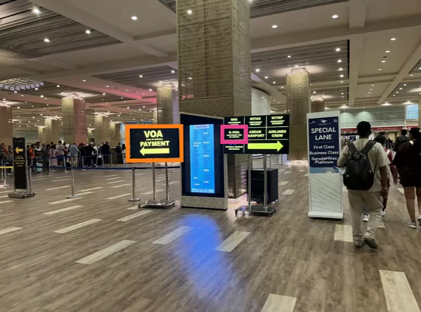 발리 공항 입국심사 안내