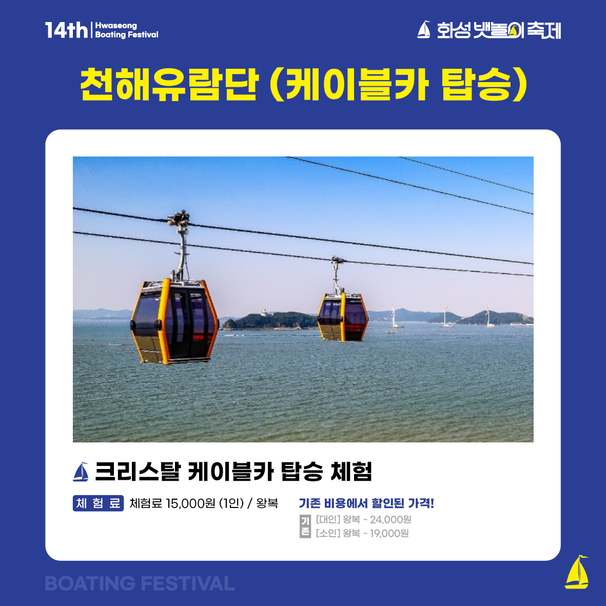 천해유람단 케이블카 탑승