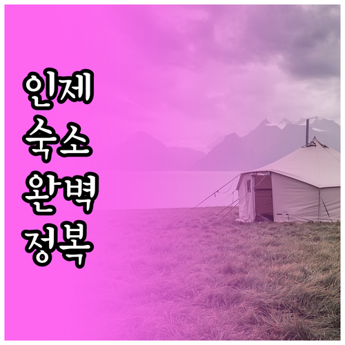 인제 테이크호텔부터 펜션 글램핑까지 ..