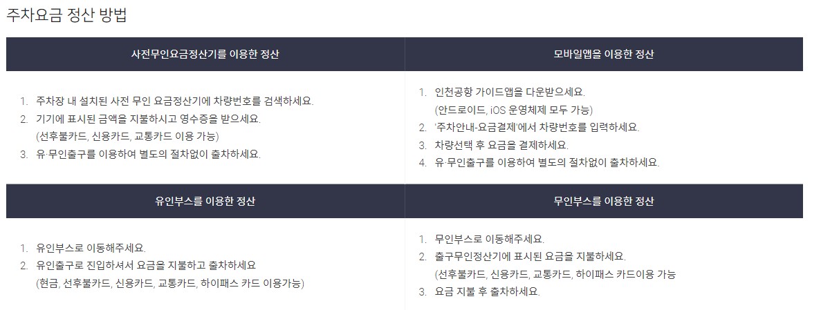 인천공항 주차요금 할인