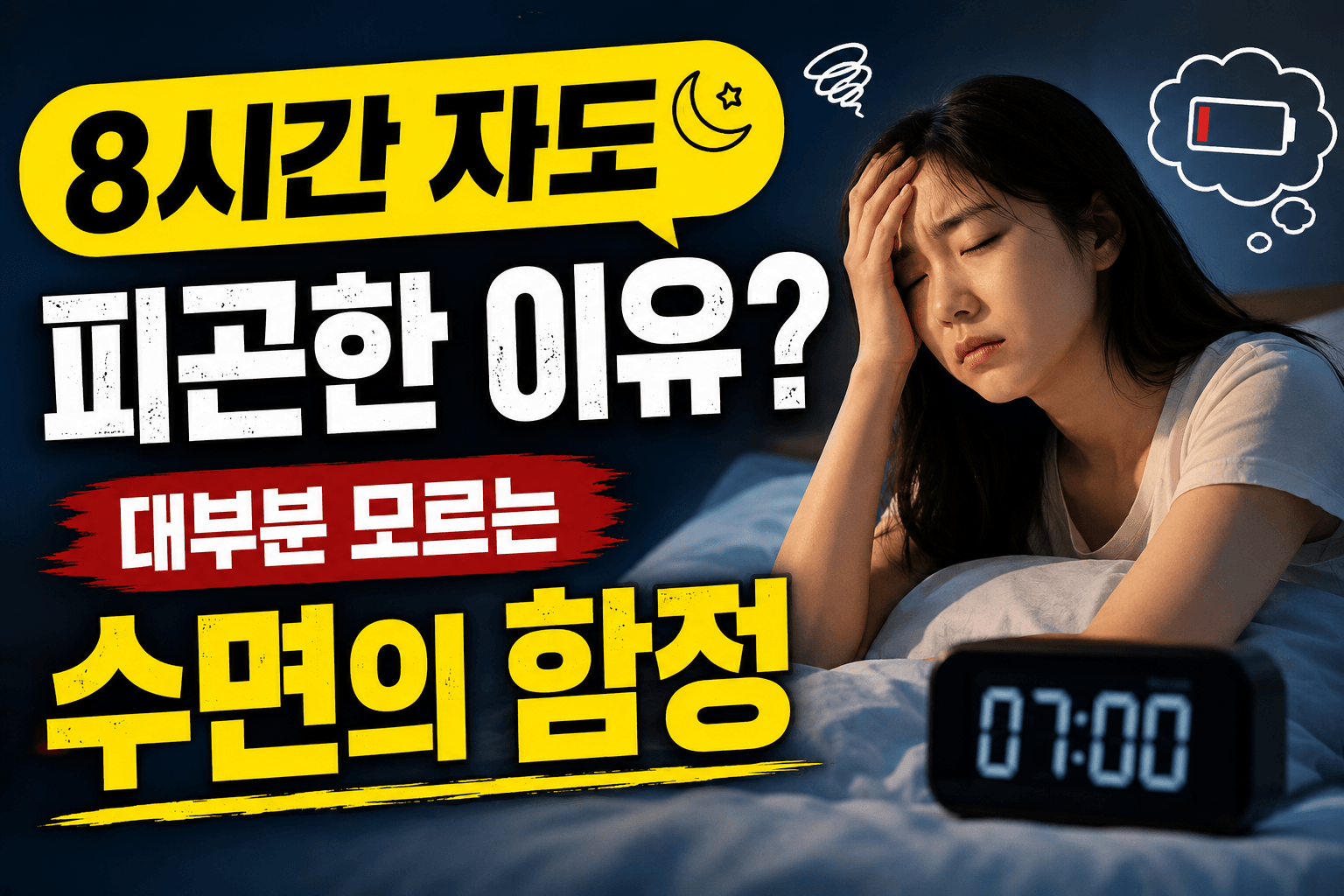 8시간 자도 피곤한 이유? 대부분 모르는 수면의 함정