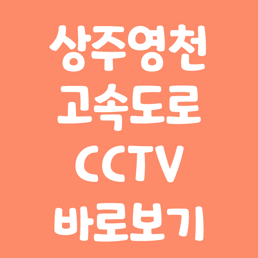 실시간 상주영천 고속도로 CCTV 바로보기