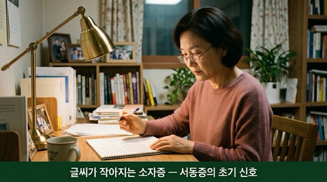 파킨슨병 서동증 소자증 글씨 변화