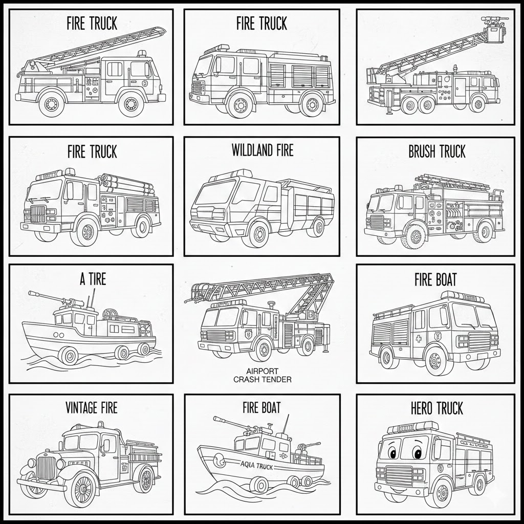 소방차 색칠공부