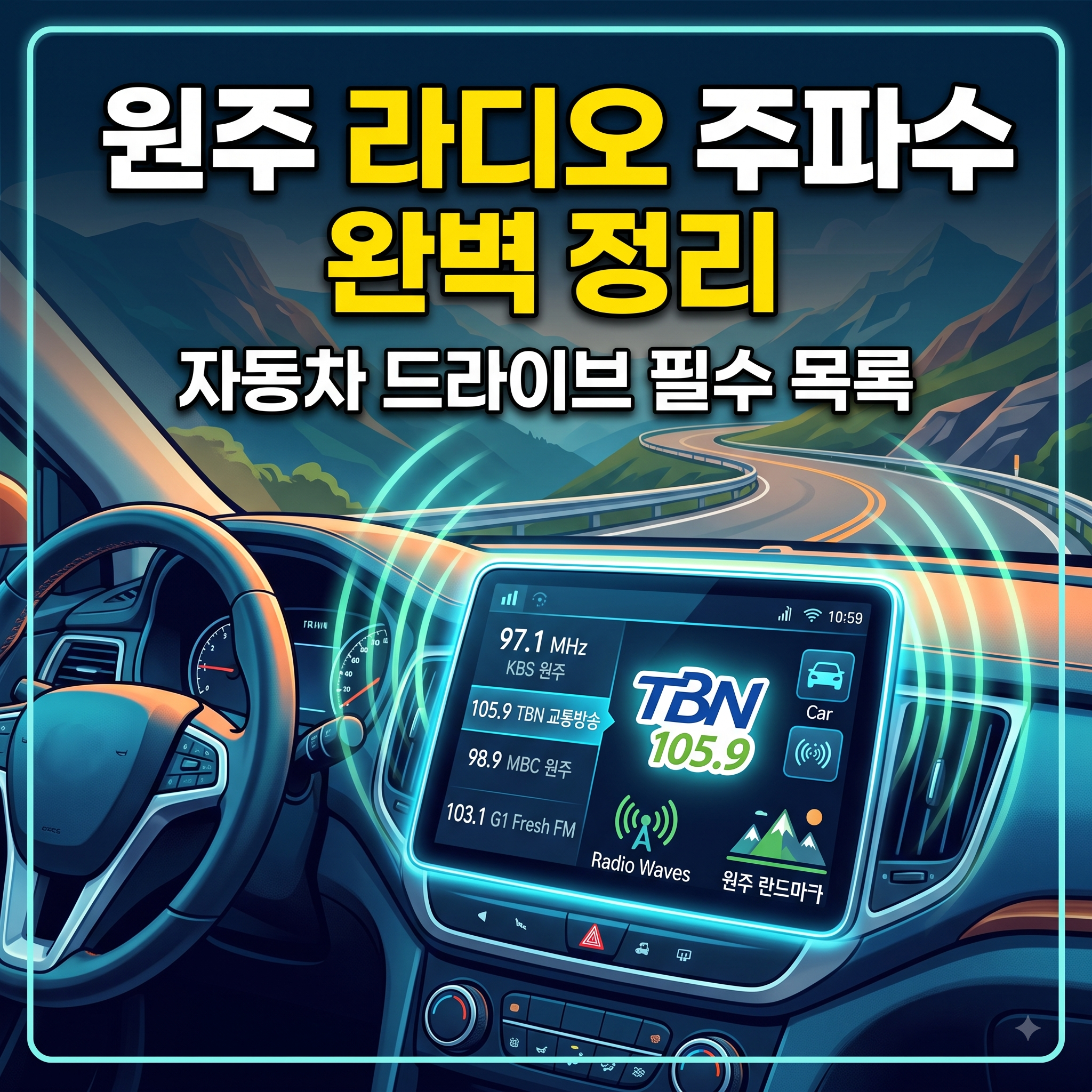 원주 지역 라디오 주파수 완벽 정리: 자동차 드라이브 필수 주파수 목록