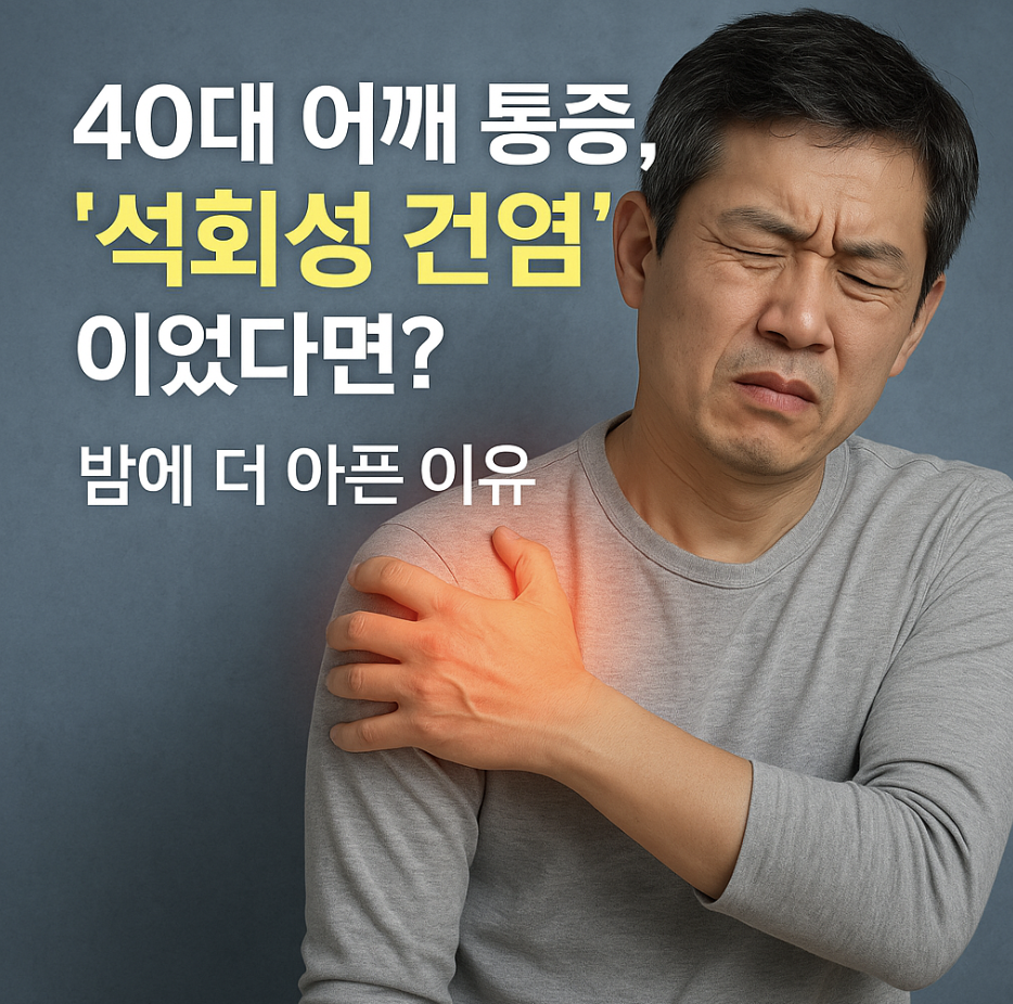 40대 어깨 통증, '석회성 건염' 이었다면? 밤에 더 아픈 이유