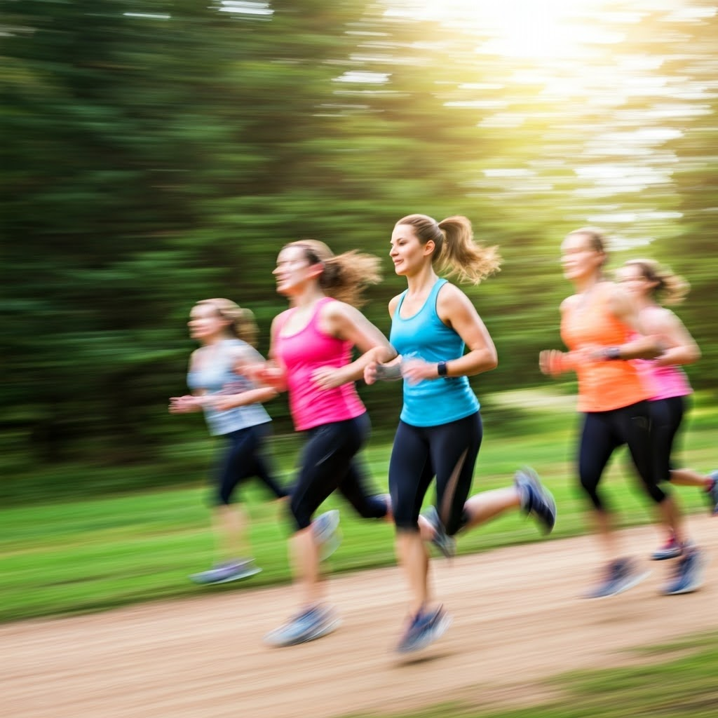 초보 러닝 여성들 사진