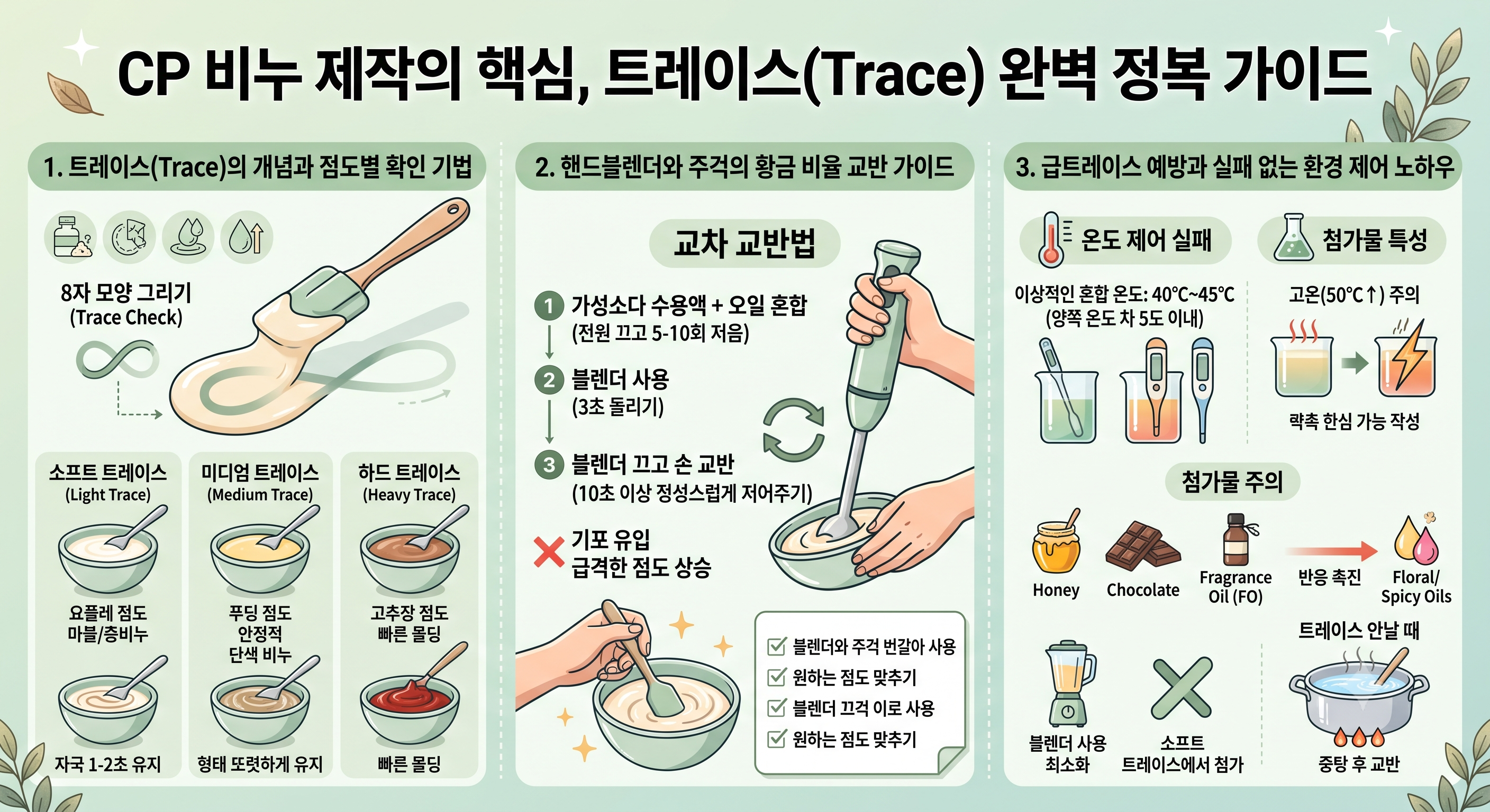 CP 비누 트레이스 단계 확인법과 실패 예방하는 노하우