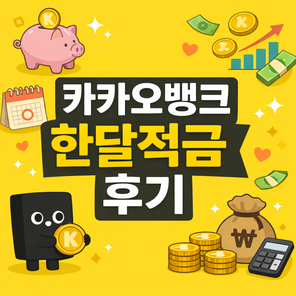 카카오뱅크 한달적금 후기 포스팅 썸네일 이미지