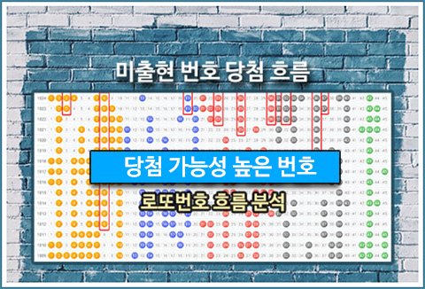로또 당첨 예상번호 미출현 흐름 분석