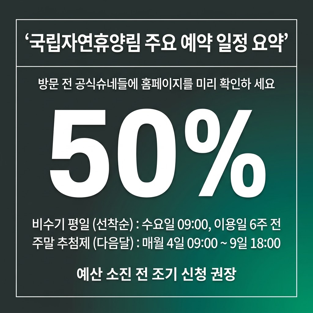 숲나들e 국립 및 공립 자연휴양림 예약 방법과 신청 일정
