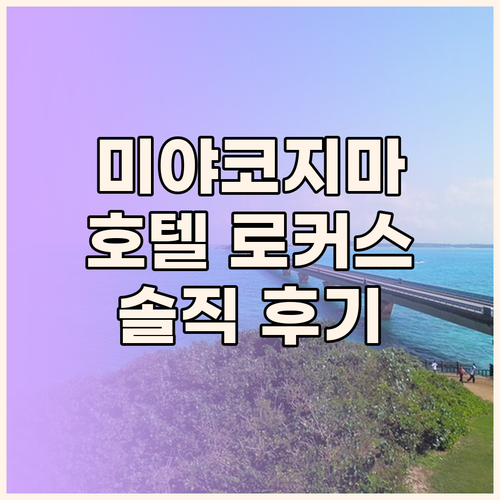 미야코지마 호텔 로커스 솔직 후기!