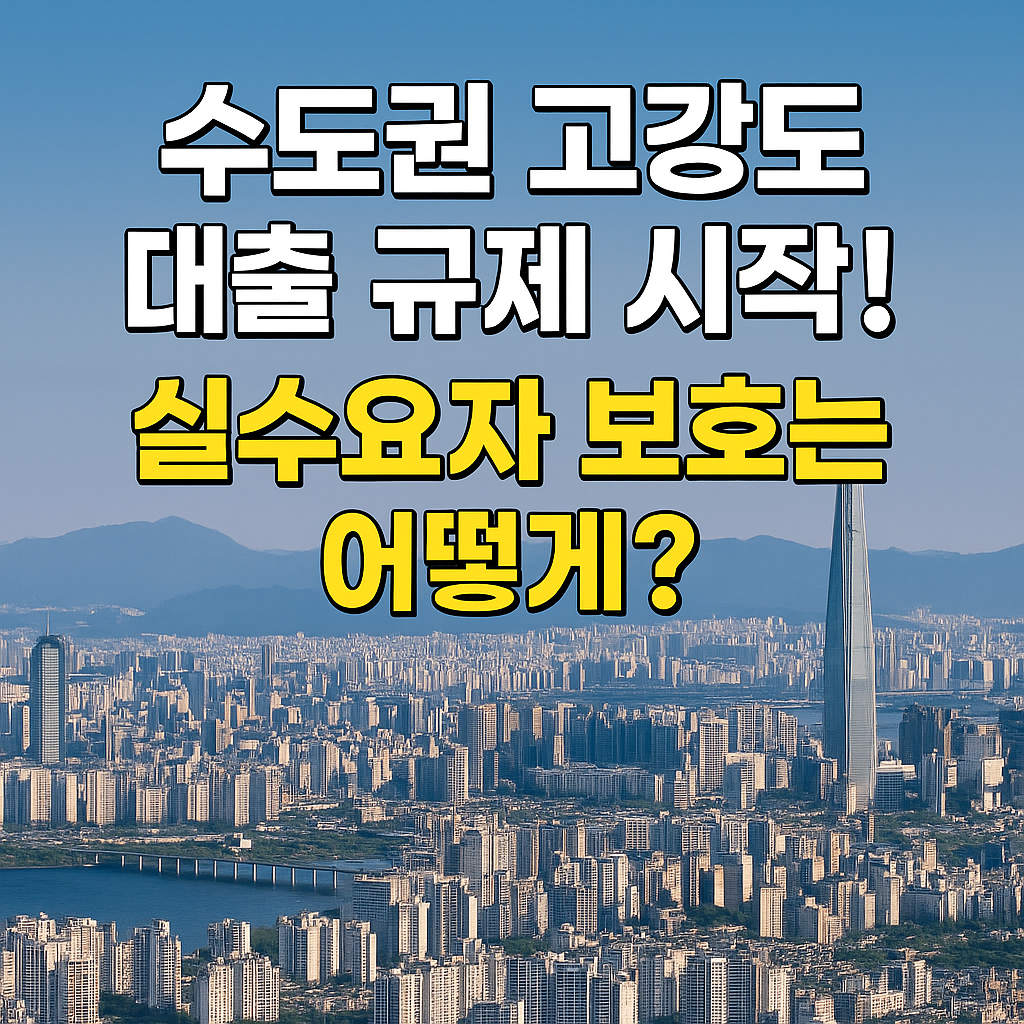 수도권 고강도 대출 규제 시작! 실수요자 보호