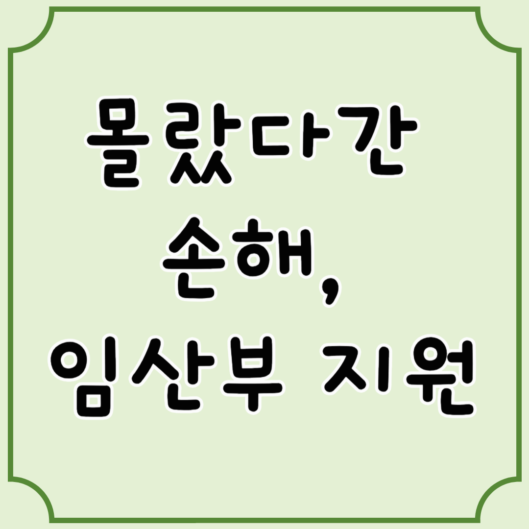 자영업자 임산부가 받을 수 있는 지원정책 총정리