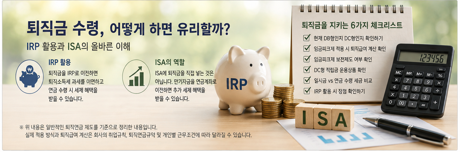 퇴직금 수령 전략
