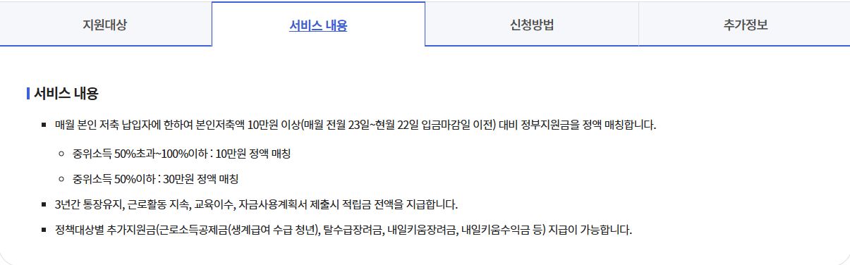 2025 청년내일저축계좌 조건&amp;#44; 혜택&amp;#44; 신청방법 총정리