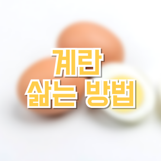 계란 삶는 방법 시간 반숙 완숙 완벽정리!