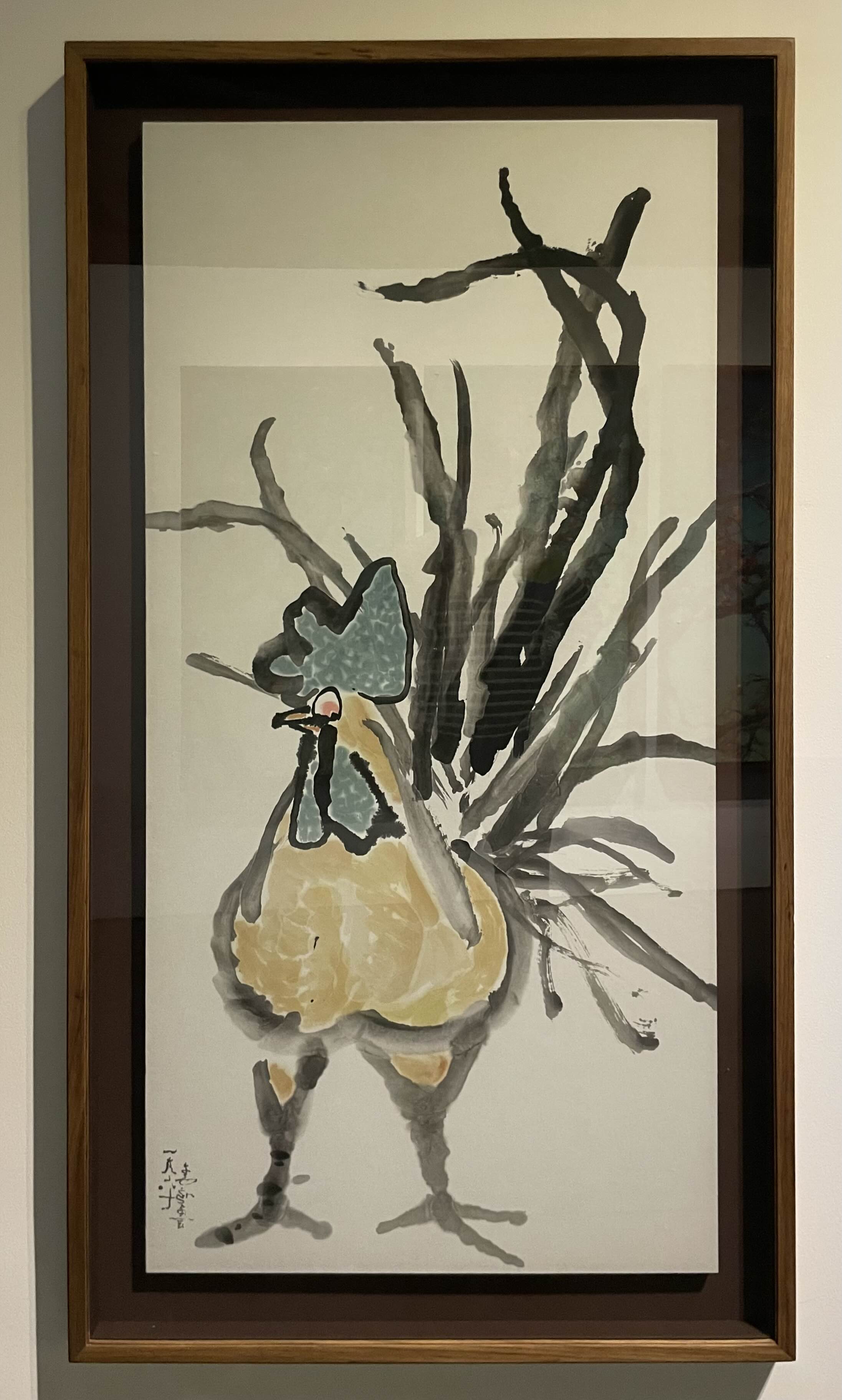 이응노-수탉 (1960, 종이에 수묵담채)