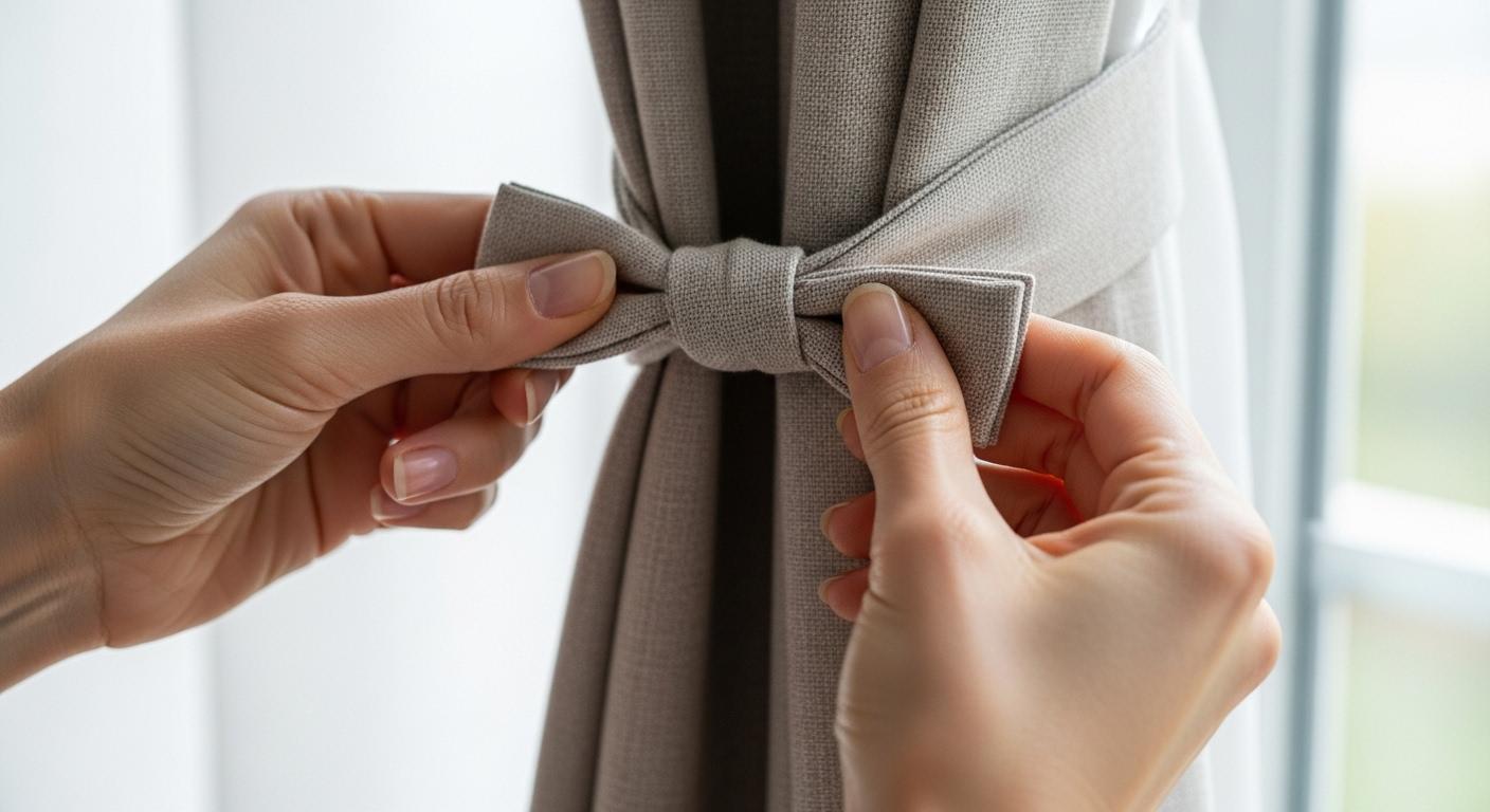 커텐 타이백 묶는법